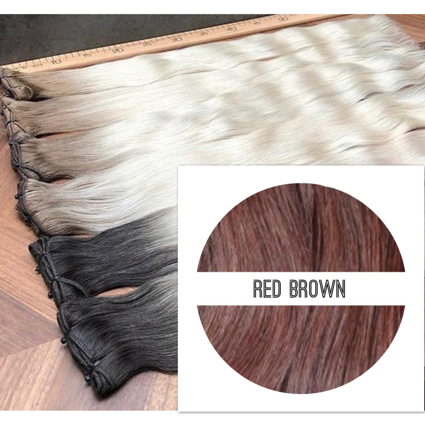 Wefts Color RED BROWN GVA hair | GVA hair