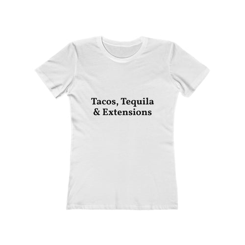 R.I.P Twenties Tee - Tacos, Tequila & Extensions Boyfriend T-Shirt for Women