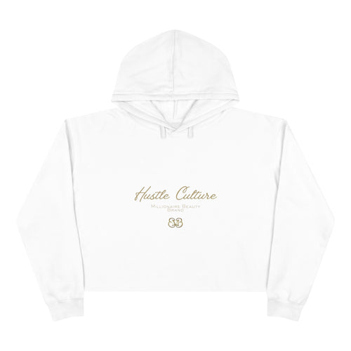 Hustle Culture Crop Hoodie – Minimal Script Logo Cropped Sweatshirt