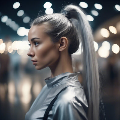 Ponytail color silver