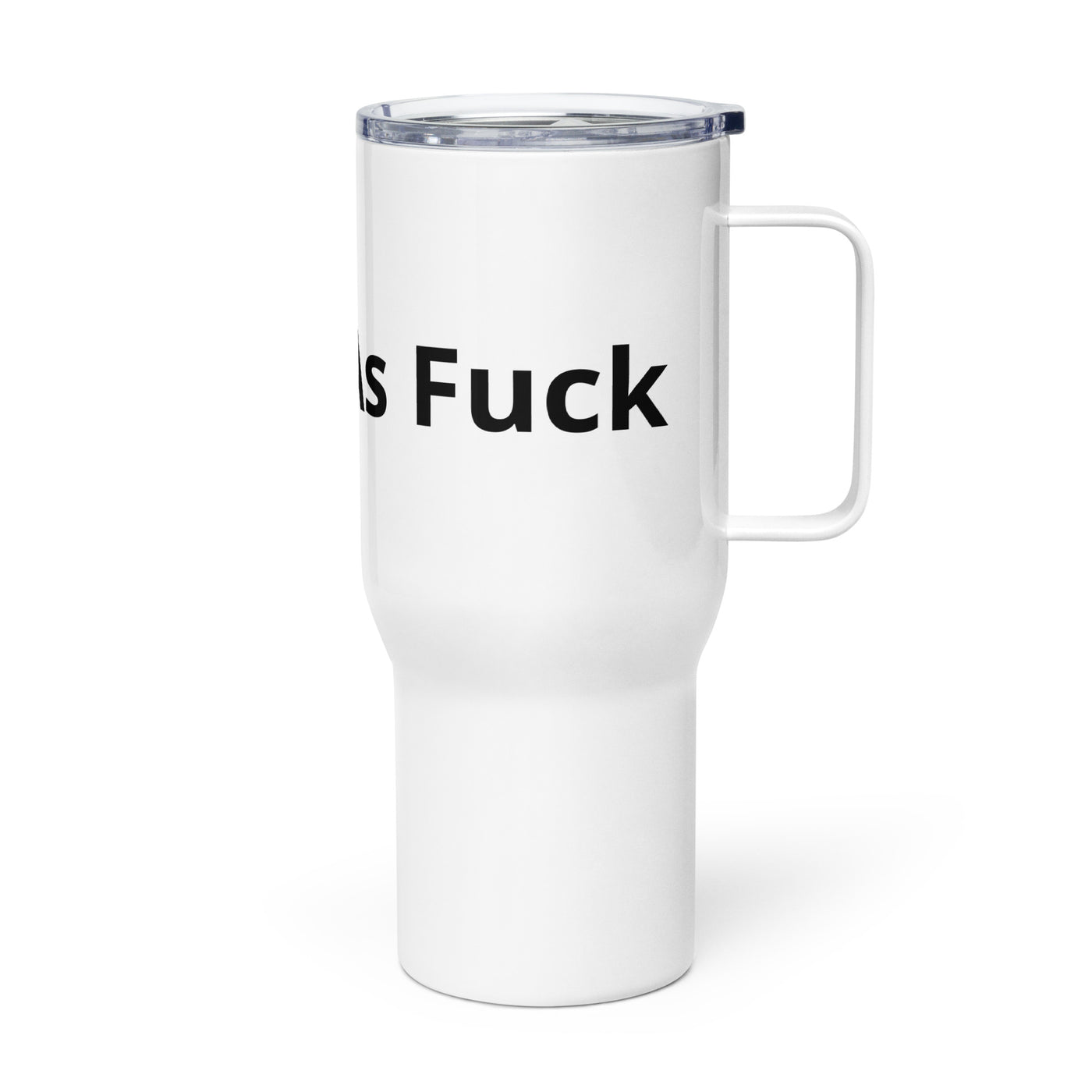 Travel mug with a handle