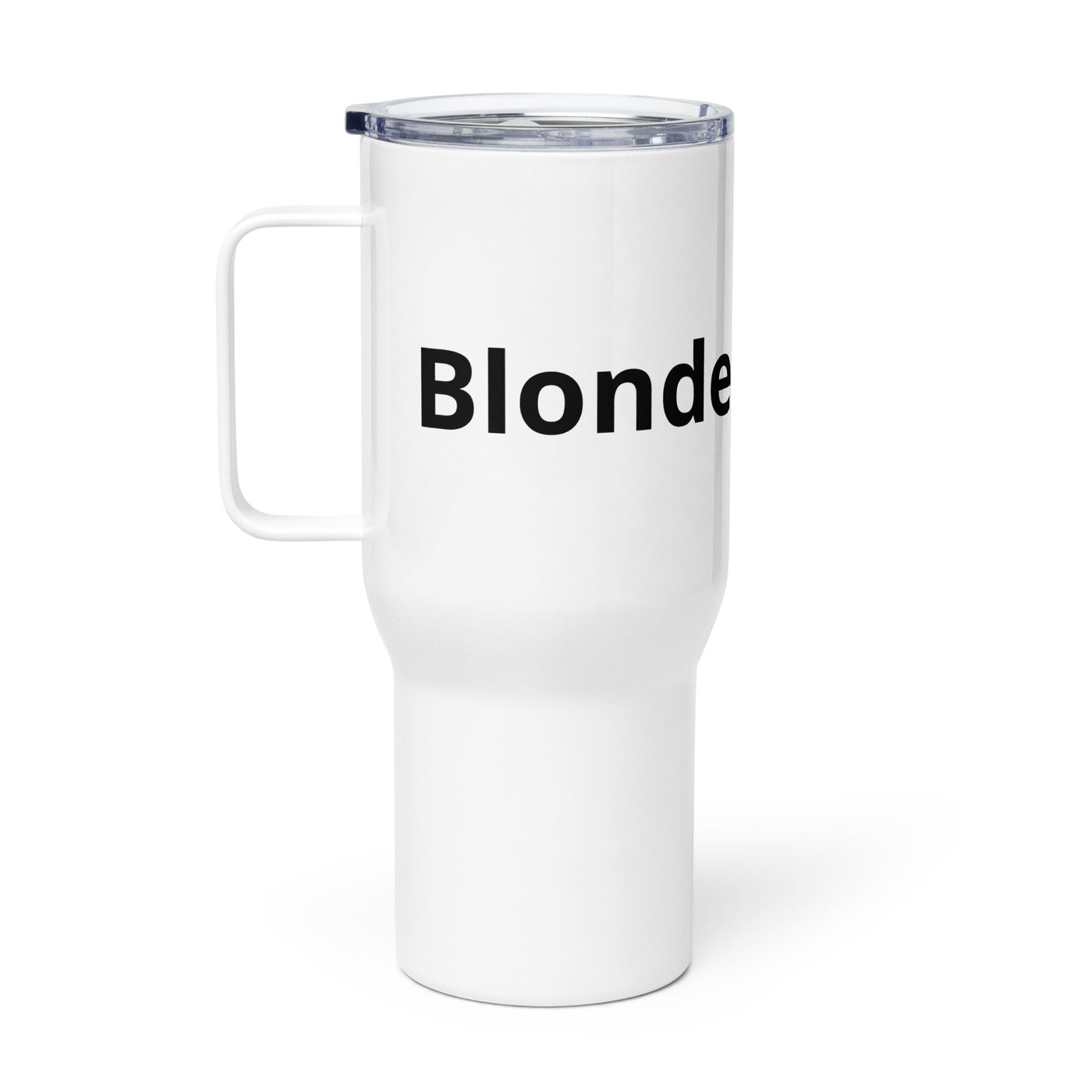 Travel mug with a handle