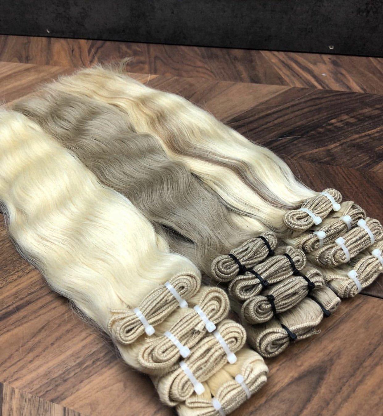 Machine wefts color 60C 22'' - Premium wefts machine from Millionaire Beauty Brand Extensions - Just $540.00! Shop now at Millionaire Beauty Brand Extensions 